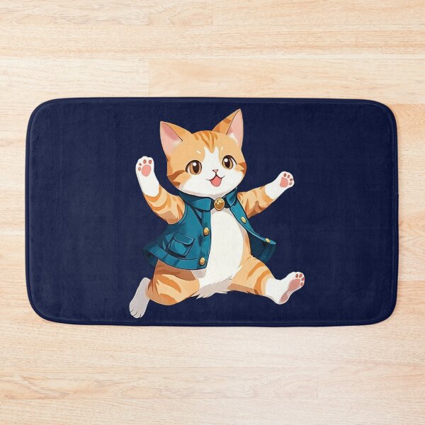 Item preview, Jumping Orange Kitten with Waistcoat | Cat Art | Cat Drawing | Cat Illustration designed and sold by UnhingedBird.