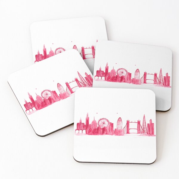 Item preview, London illustration art Pink designed and sold by Monika Howarth.