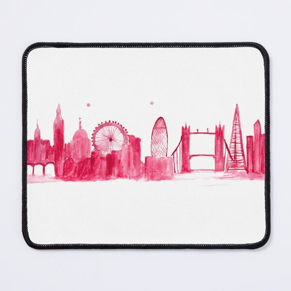 Item preview, London illustration art Pink designed and sold by Artbymonika.
