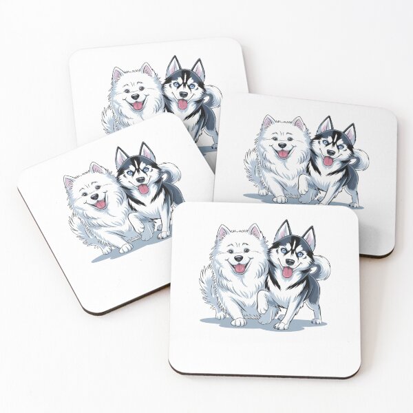Item preview, Samoyed + Red Siberian Husky designed and sold by Mateusz Majcherek.