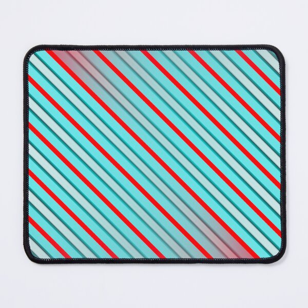 Item preview, Retro Candy Stripes: Vintage Turquoise and Red Diagonal Pattern Art designed and sold by Patternair.
