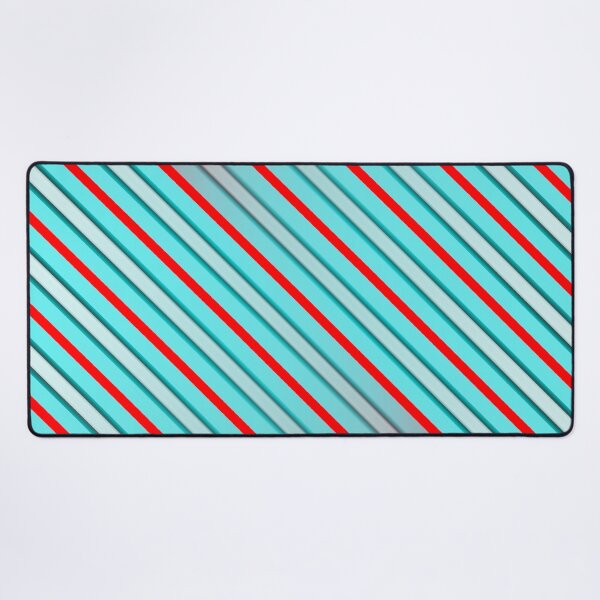 Item preview, Retro Candy Stripes: Vintage Turquoise and Red Diagonal Pattern Art designed and sold by Patternair.