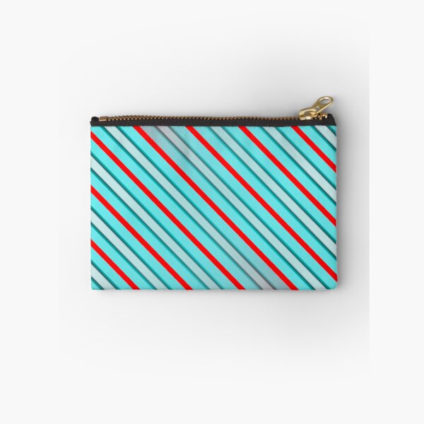 Item preview, Retro Candy Stripes: Vintage Turquoise and Red Diagonal Pattern Art designed and sold by Patternair.