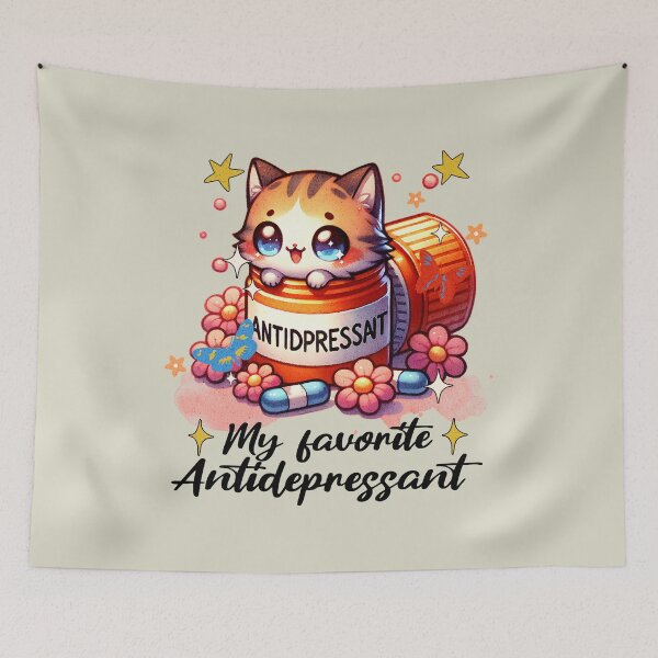 Item preview, Cat antidepressant - My Cat is my favorite antidepressant  designed and sold by Tee-Craftify.