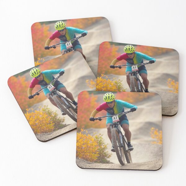 Item preview, MTB Racer at Full Speed – Ripping Over the Last Jumps designed and sold by GrizzlyCollective.