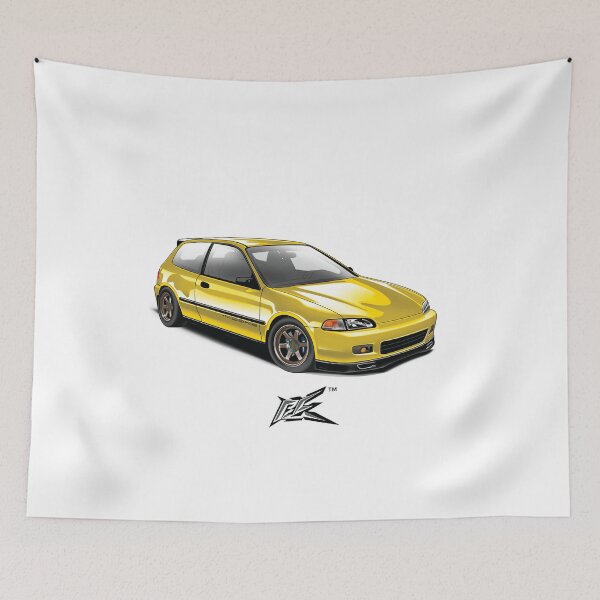 Item preview, civic eg6 yellow  designed and sold by NaquashM.