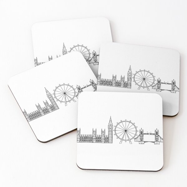 Item preview, London Skyline illustration art Black designed and sold by Monika Howarth.