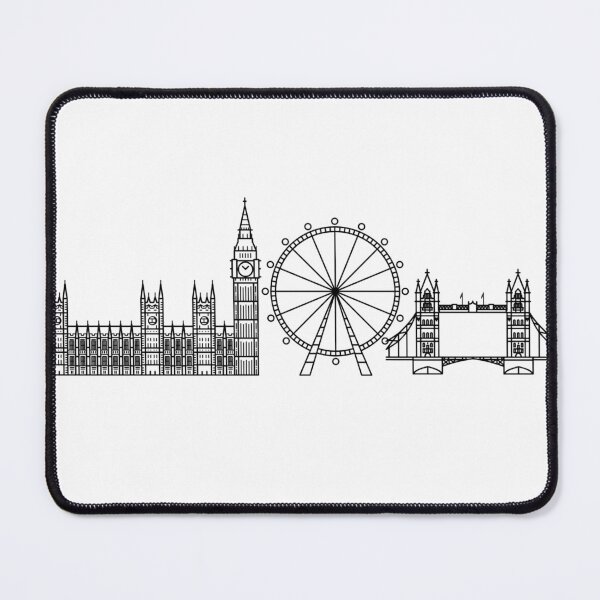 Item preview, London Skyline illustration art Black designed and sold by Monika Howarth.
