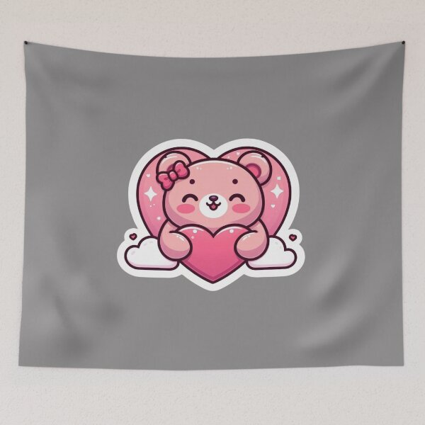 Item preview, Cute Valentine Pink Bear designed and sold by ArtistEmbrace.