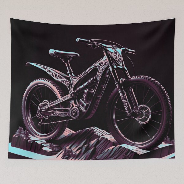 Item preview, Red & Blue Tinted MTB Model Design – Mountain Majesty designed and sold by GrizzlyCollective.