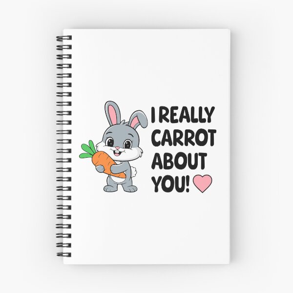 Item preview, I Really Carrot About You! Funny Bunny Pun designed and sold by PMCreative.