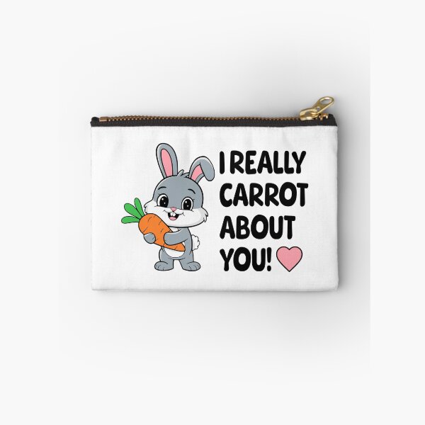 Item preview, I Really Carrot About You! Funny Bunny Pun designed and sold by PMCreative.