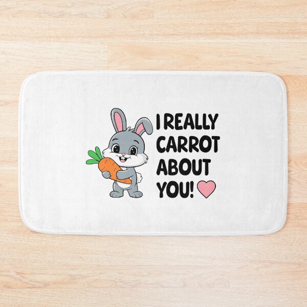Item preview, I Really Carrot About You! Funny Bunny Pun designed and sold by PMCreative.