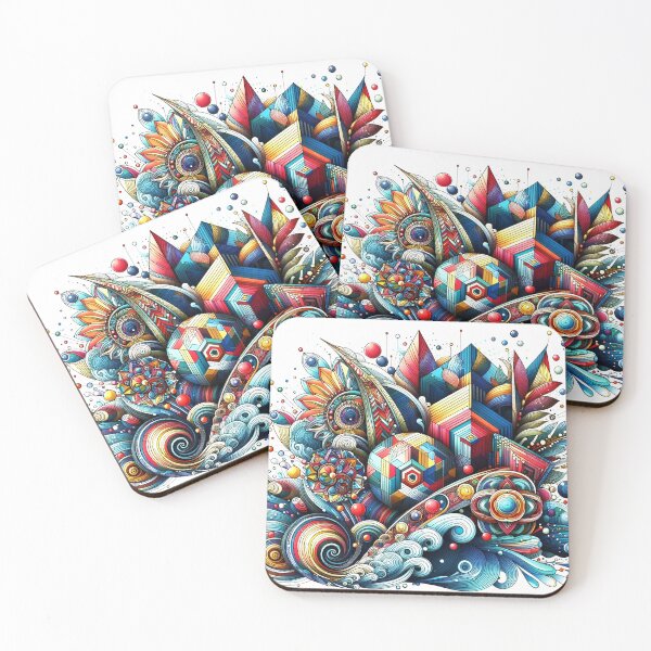 Item preview, colorful geometric decorative pattern designed and sold by Dogandesighn.