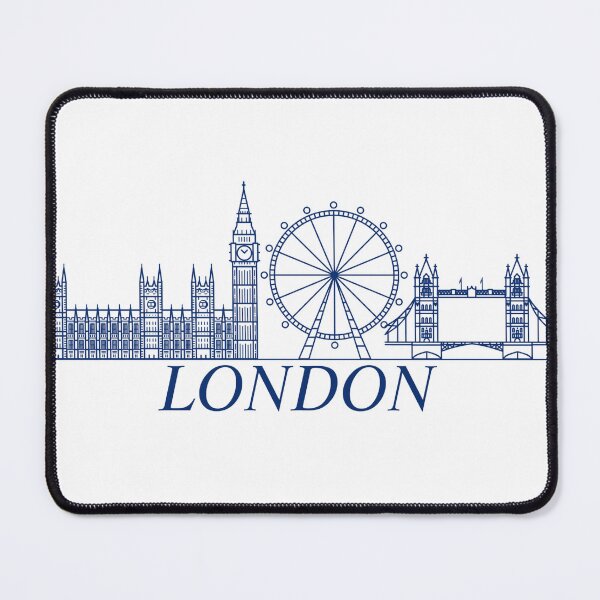 Item preview, London Skyline illustration Blue designed and sold by Monika Howarth.
