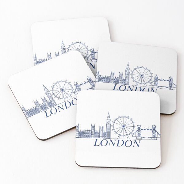 Item preview, London Skyline illustration Blue designed and sold by Monika Howarth.