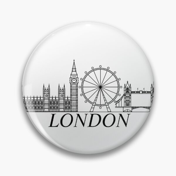 Item preview, London Skyline illustration Black designed and sold by Monika Howarth.