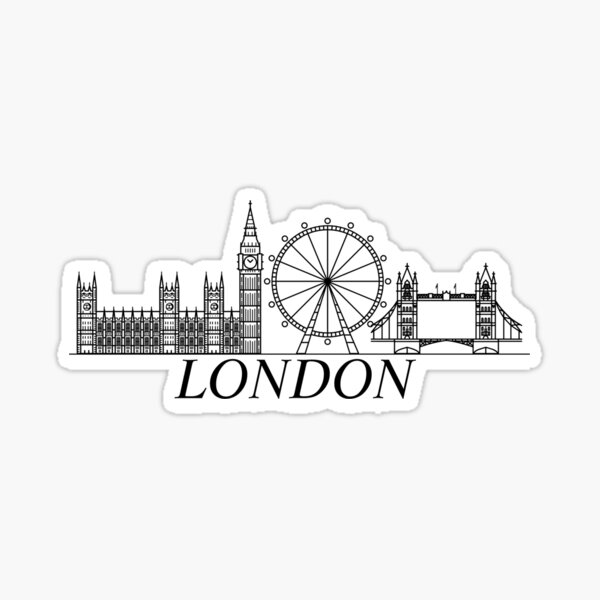 Item preview, London Skyline illustration Black designed and sold by Monika Howarth.