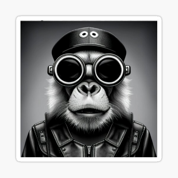 Item preview, Chimp Biker designed and sold by Inktypolis.