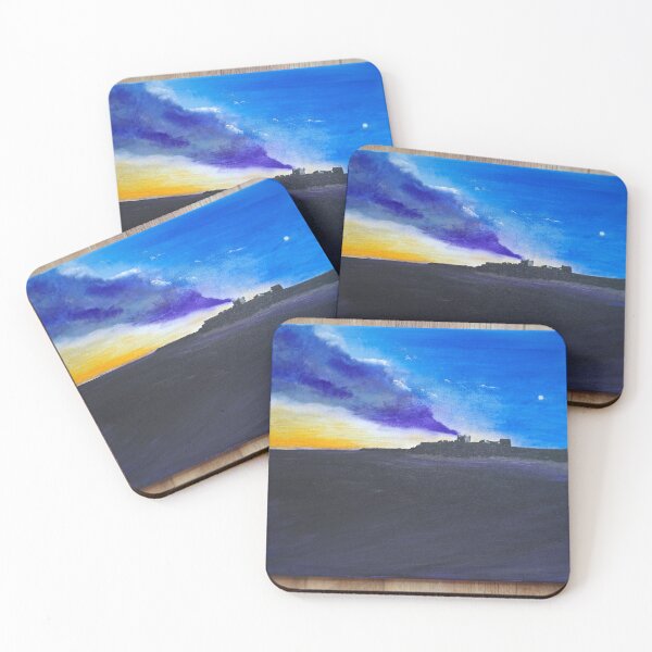 Item preview, Sunrise at Bamburgh designed and sold by LizzieCardigan2.