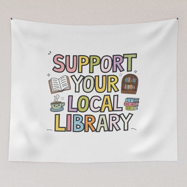 Item preview, Support Your Local Library designed and sold by Mateusz Majcherek.
