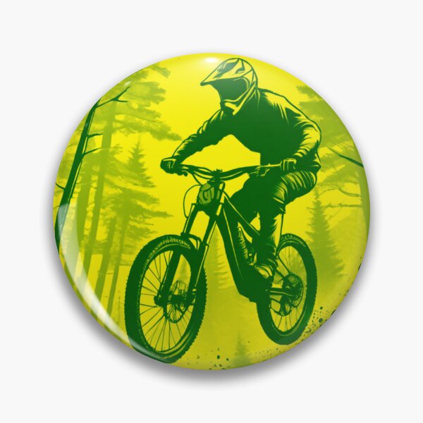 Item preview, MTB Shredder Taking Big Leaps – Green & Yellow Edition designed and sold by GrizzlyCollective.