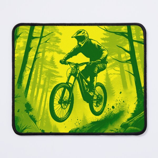 Item preview, MTB Shredder Taking Big Leaps – Green & Yellow Edition designed and sold by GrizzlyCollective.