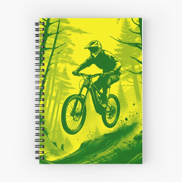 Item preview, MTB Shredder Taking Big Leaps – Green & Yellow Edition designed and sold by GrizzlyCollective.