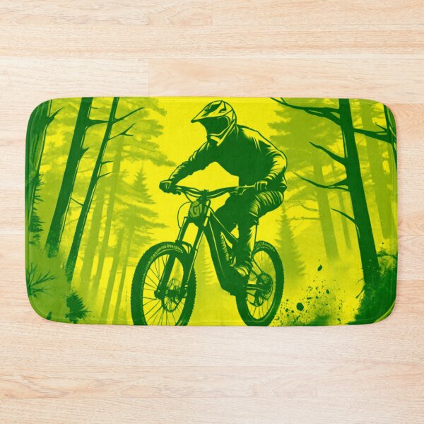 Item preview, MTB Shredder Taking Big Leaps – Green & Yellow Edition designed and sold by GrizzlyCollective.