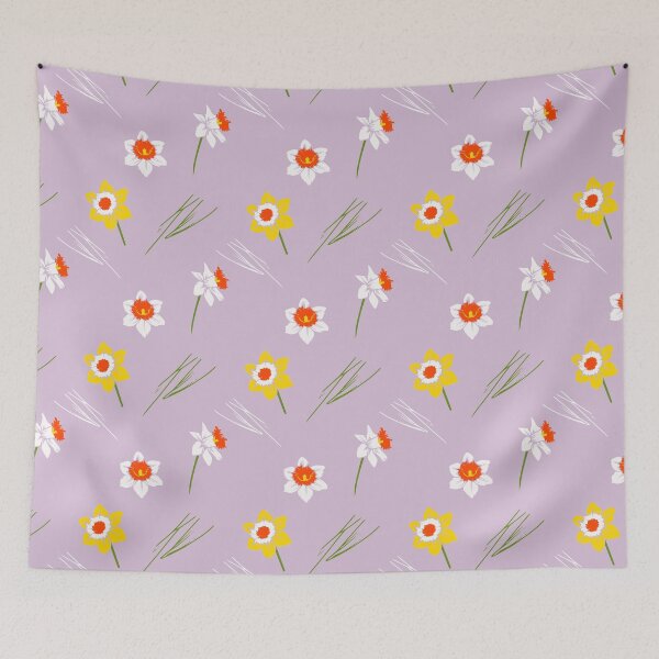 Item preview, Daffodils on lilac designed and sold by ANVivid.