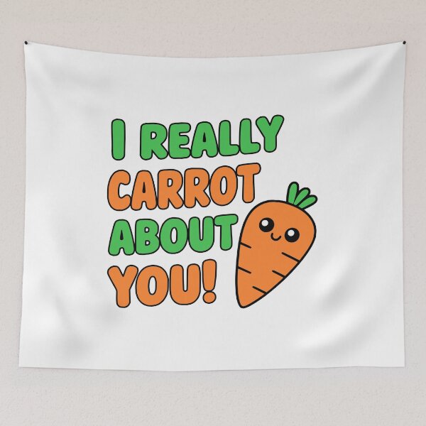 Item preview, I Really Carrot About You! Cute Carrot Puns designed and sold by PMCreative.