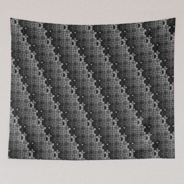Item preview, Black and White 8-Bit Squares designed and sold by Lindsey Popejoy.