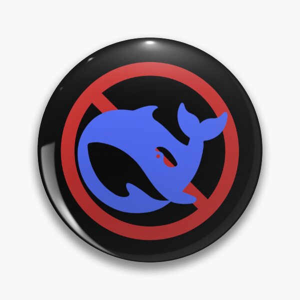 Item preview, Anti DeepSeek logo designed and sold by ChataMaroon.