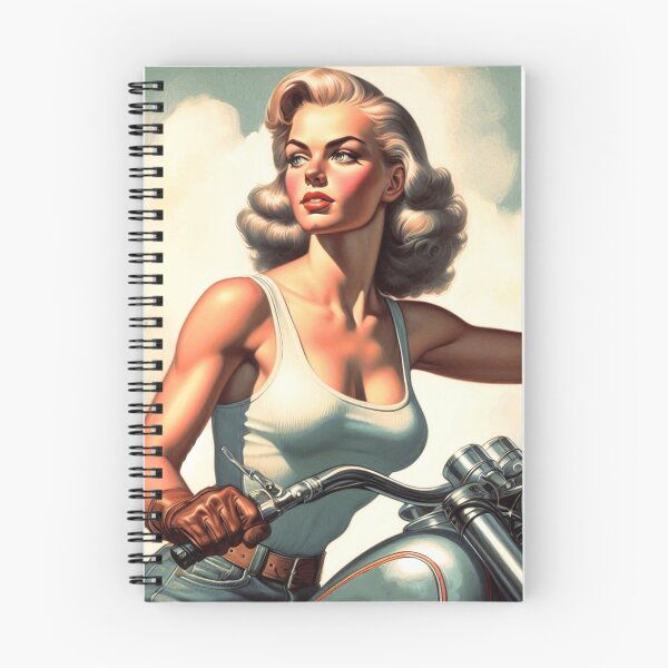 Item preview, Chica motociclista caliente designed and sold by PulpVintage.