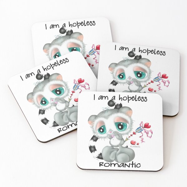 Item preview, Cute Kawaii Lemur Hit by Cupid Arrow – Hopeless Romantic Hand Drawn Illustration designed and sold by Plakartis.