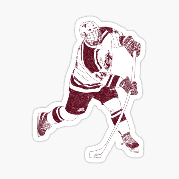 Item preview, Gopher Hockey Player Sketch 5 designed and sold by A corner of Liv’s mind.