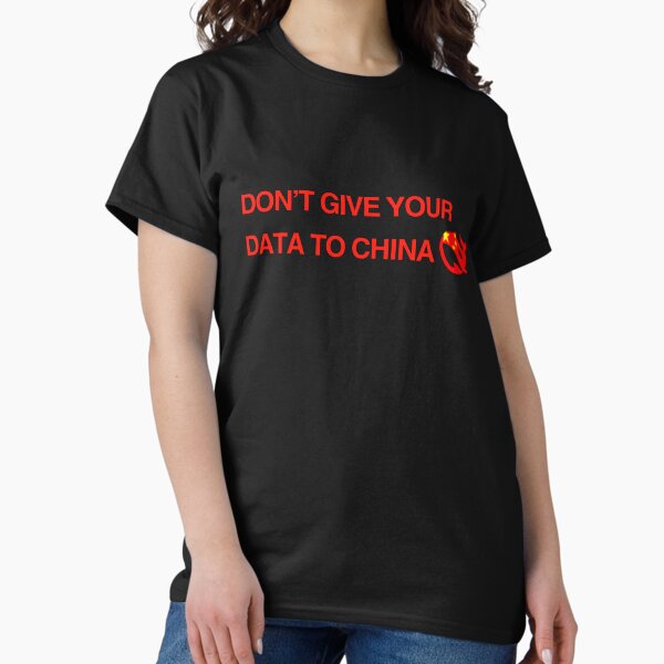 Vista previa del artículo con la obra «No le des tus datos a China», diseñado y vendido por ChataMaroon.
