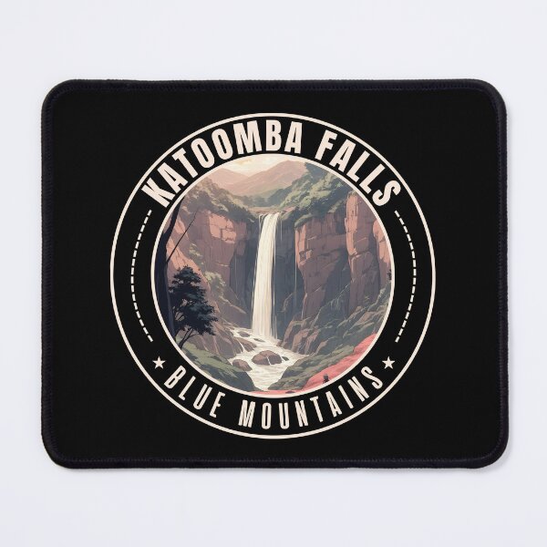 Item preview, Katoomba Falls Blue Mountains in Australia Retro Travel Art Emblem designed and sold by MaateoDesign.
