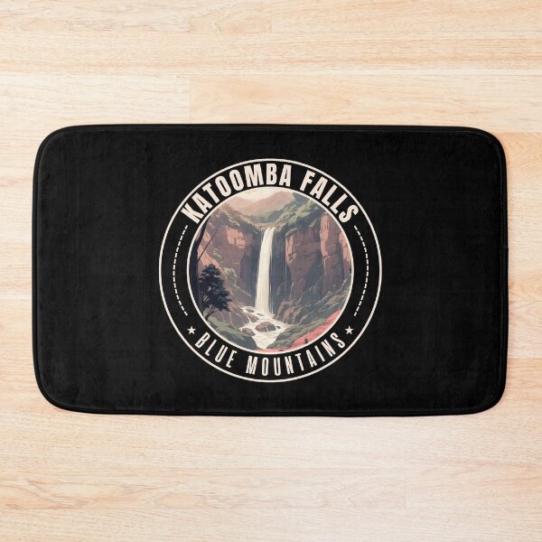 Item preview, Katoomba Falls Blue Mountains in Australia Retro Travel Art Emblem designed and sold by MaateoDesign.
