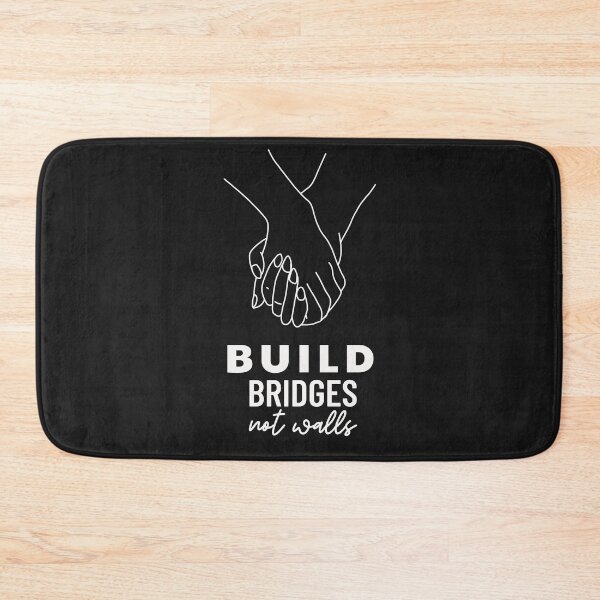 Item preview, Build Bridges Not Walls, Unity Peace Activist, Anti-Rasicm, Anti-Hate Positive Message, Anti-Bullying, Anti-Mobbing designed and sold by Anniko Art Studio.