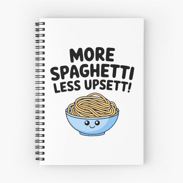 Item preview, More Spaghetti Less Upsetti! Cute Spaghetti Food Puns designed and sold by PMCreative.