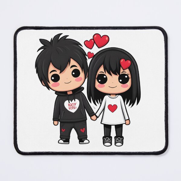 Item preview, Emo Cute Couple designed and sold by RedHearts76.