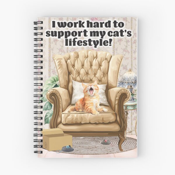 Item preview, Work Hard Tabby designed and sold by Karen Wood.