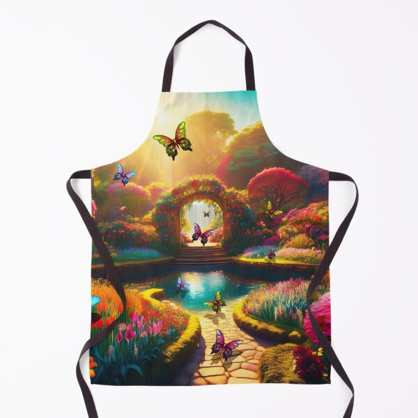Item preview, Colorful Garden with Trees, flowers and Butterflies designed and sold by Flower Magic .