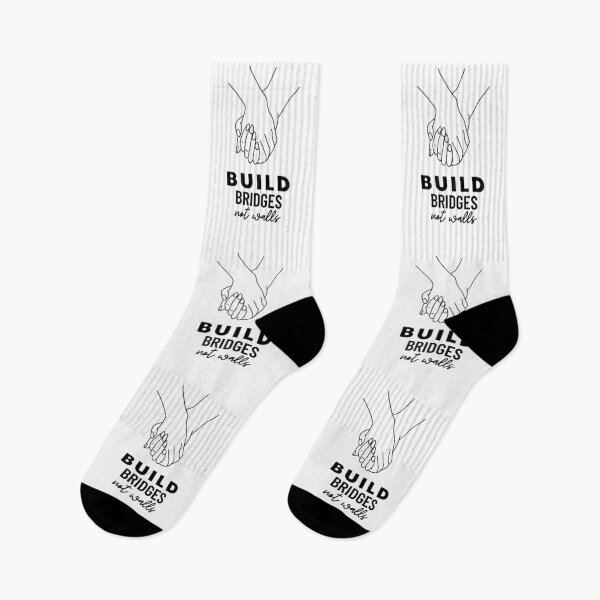 Item preview,  Build Bridges Not Walls, Unity Peace Activist, Anti-Rasicm, Anti-Hate Positive Message, Anti-Bullying, Anti-Mobbing designed and sold by Anniko Art Studio.
