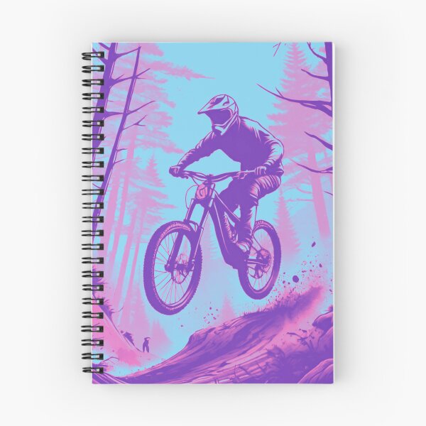 Item preview, MTB Shredder Taking Big Leaps – Pink & Blue Edition designed and sold by GrizzlyCollective.