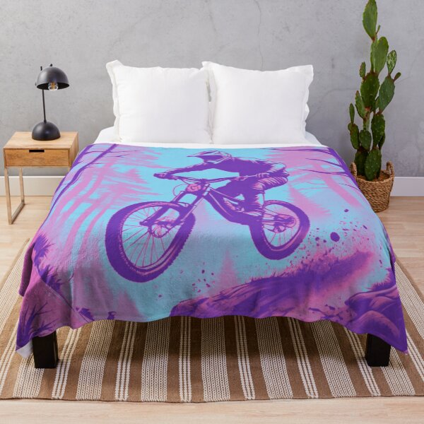 Item preview, MTB Shredder Taking Big Leaps – Pink & Blue Edition designed and sold by GrizzlyCollective.