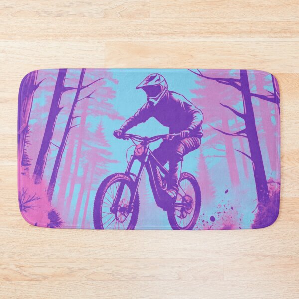 Item preview, MTB Shredder Taking Big Leaps – Pink & Blue Edition designed and sold by GrizzlyCollective.