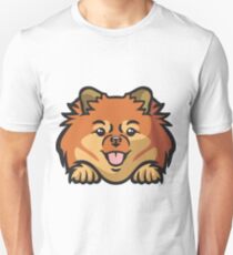 Pomeranian Peeking Dog Unisex T-Shirt