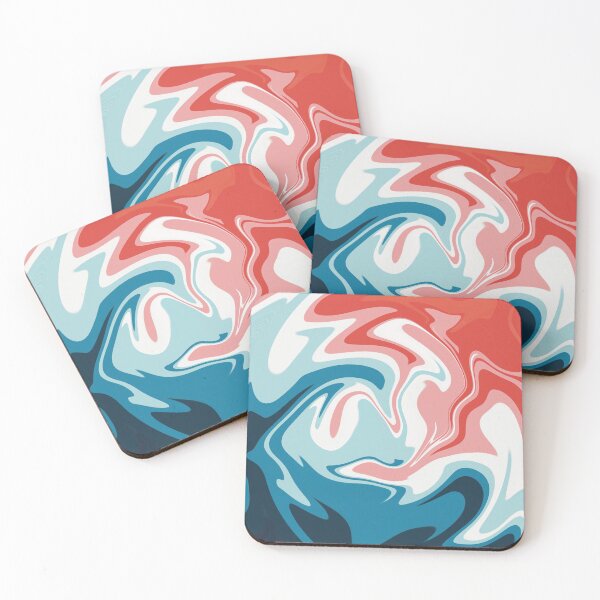Item preview, Red White Blue Psychedelic Pattern Y2K Retro designed and sold by Skull Fern.